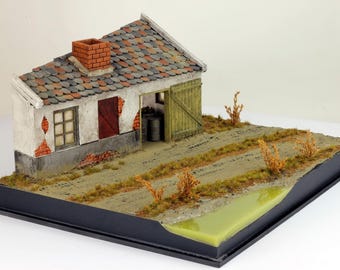 ProBuilt Model 1:35 ProBuilt Diorama European country side, WW2 (No tank and figures)