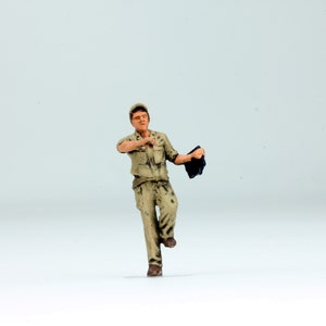 Bemalte Figur USAAF Bodencrew WWII (Set 4) 1:48 (Erbaut und bemalt mit Profi-Künsten)