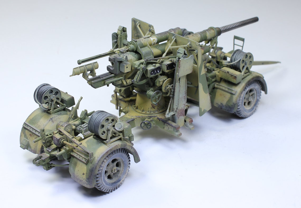 German 88mm Gun Flak 3637 Wwii 135 Built And Painted By Etsy