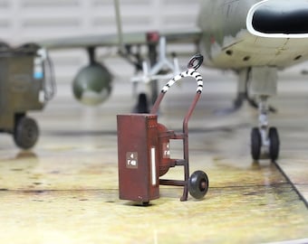 Pro Built USAF Fire Extinguisher F4B for aircraft in airbase 1:48 (Built and painted by Professional skills)
