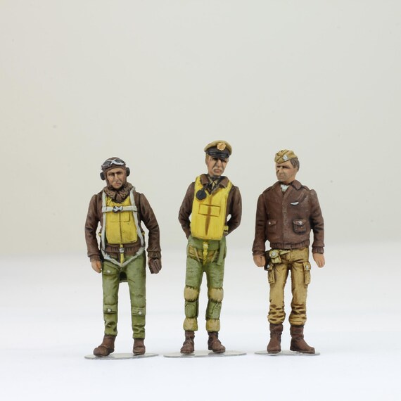 ProPainted セット 03 1:48 フィギュア アメリカ戦闘機パイロット WWII