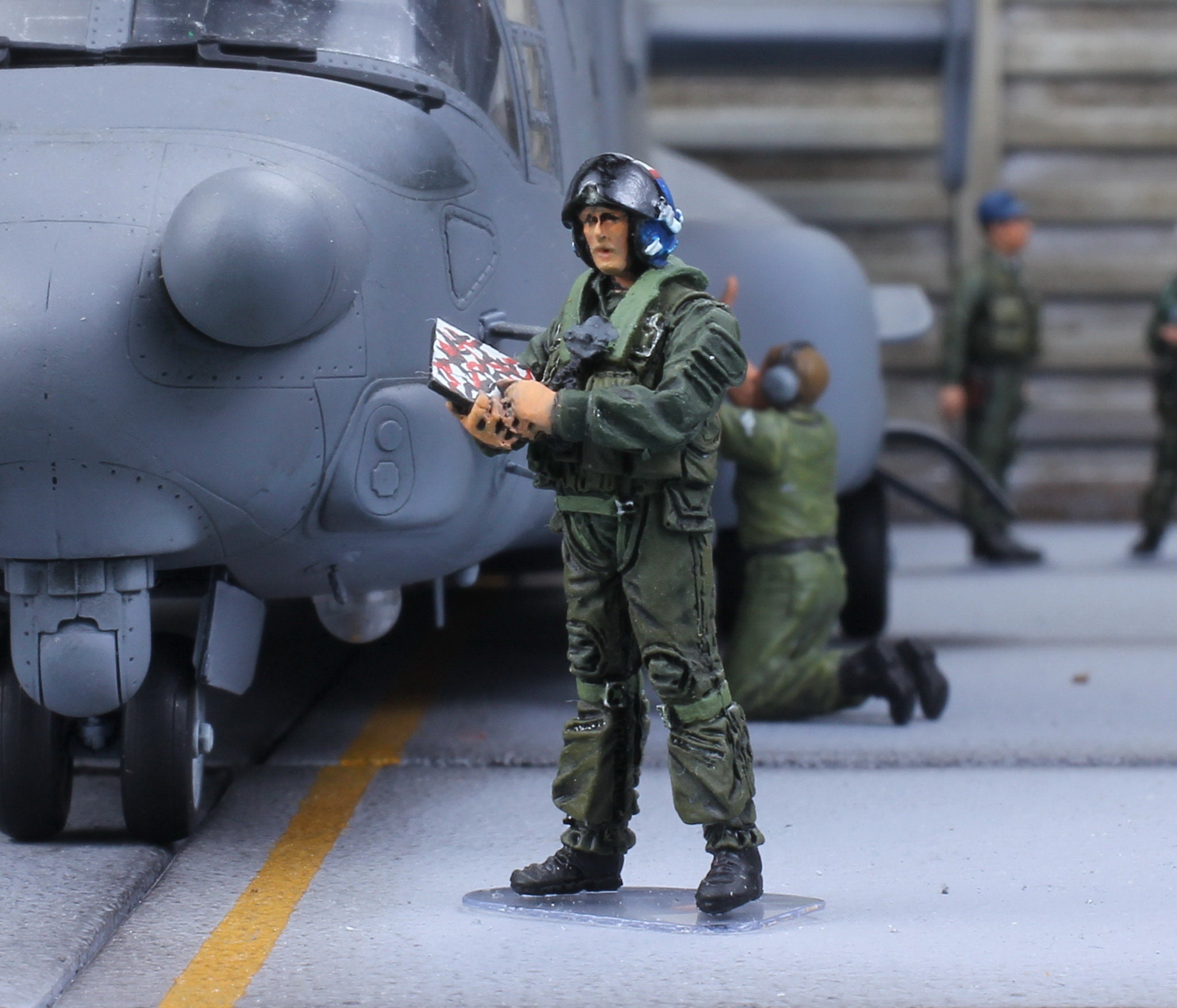アメリカ海軍パイロットフィギュア 1/48スケール レジンモデルセット