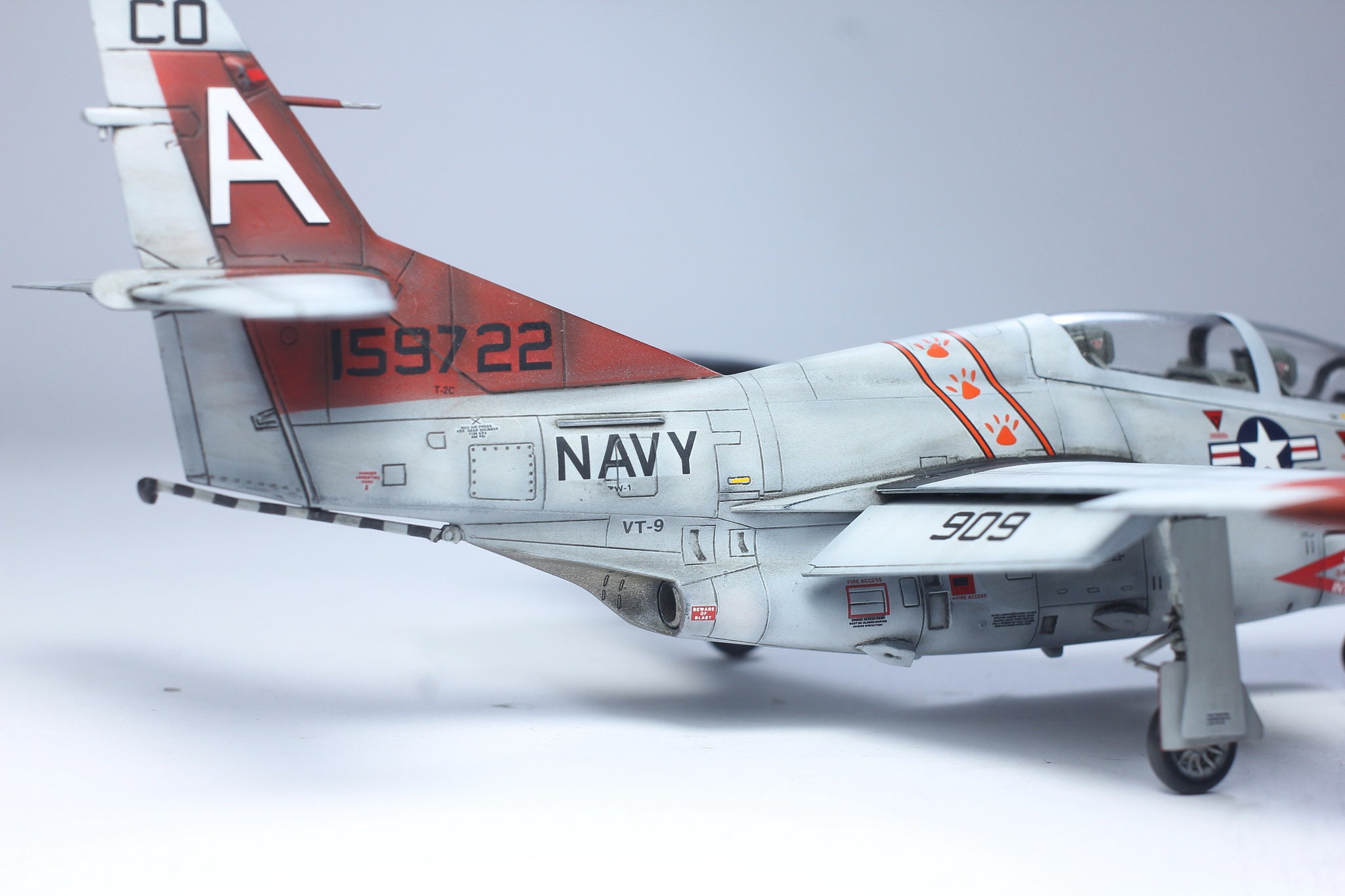 US Navy T-2C Buckeye 1:72 Pro Built Model (built and Painted by