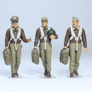 Bemalte Figur USAAF Bomber Piloten & Crew WWII 1:32 (gebaut und bemalt)