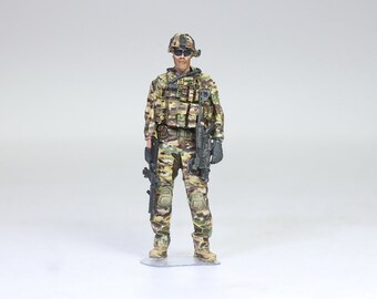 Handmade US Navy Seal Figure: 1/35 Scale Multicam Camouflage