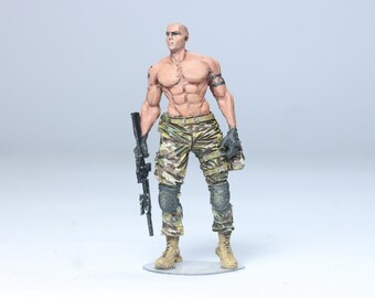 塗装済みフィギュア US 特殊部隊 マルチカム迷彩 1:35 スケール (プロ