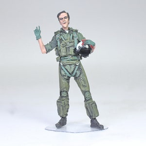 Malowana figurka nowoczesnego pilota myśliwca w skali 1:32 (zbudowana i pomalowana przez Professional Skills)