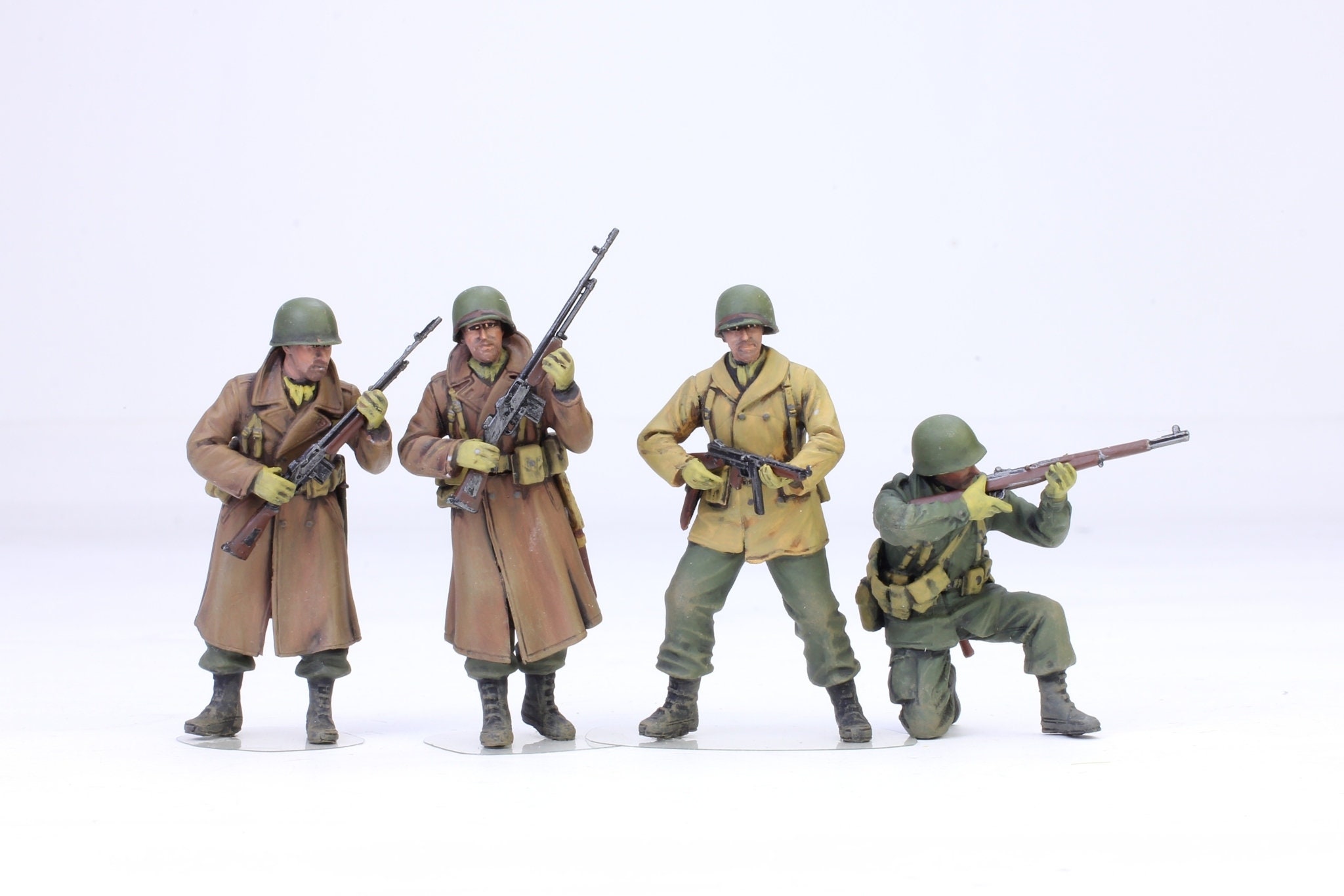 塗装済みフィギュア アメリカ第101空挺師団（バストーニュ 1944）（4体