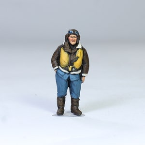Bemalte Figur RAF Pilot 1:48 1:48 (Erbaut und bemalt mit Profi-Künsten)
