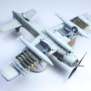 USAF A-1J Skyraider Vietnam war 1:72 Pro Built Model Built and painted by Professional skills image 9