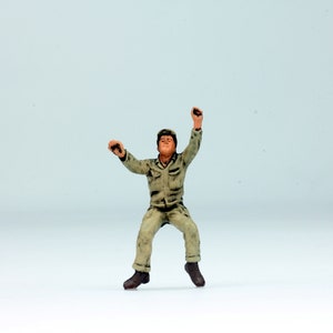 Bemalte Figur USAAF Bodencrew WWII (Set 2) 1:48 (Erbaut und bemalt mit Profi-Künsten)