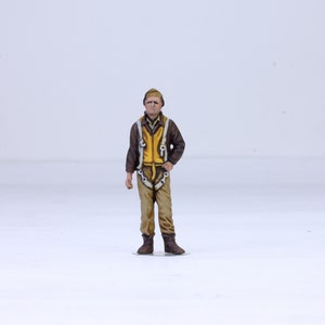 Painted figure USAAF Pilot WWII 1:48 (Built and painted by Professional skills)