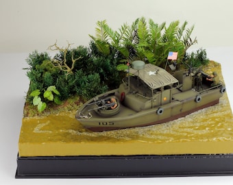 1:35 ジオラマ アメリカ海軍 PBR31 MKII メコン川 - ベトナム戦争