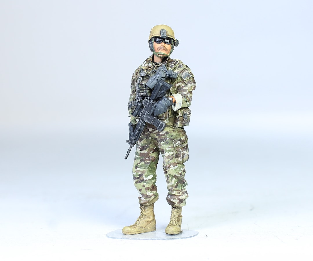 塗装済みアメリカ海軍特殊部隊SEALsフィギュア：1/35スケール