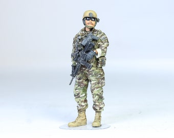 Painted Figure US Navy Seal Special Force in Multicam camouflage uniform 1:35 scale (Built and painted by Professional skills)