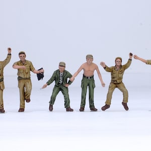 Pomalowane figurki USAAF Ground Crews (06 figurek) II wojna światowa 1:48 (zbudowane i pomalowane przez Professional Skills)