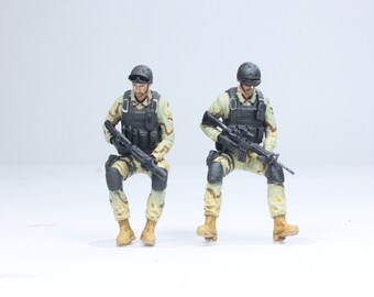 プロペイント済みアメリカ軍デルタフォース樹脂フィギュア（1:35