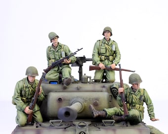 ProPainted US Tank Riders WWII Figures (1:35 Scale)