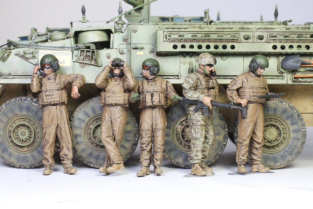 Handmade Painted US Tanker Figures: 1/35 Scale Model Set - Etsy