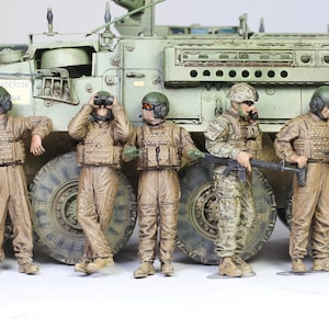 Painted Figures Modern US Tankers Present day (05 figures) 1:35 scale (Built and painted by Professional skills)