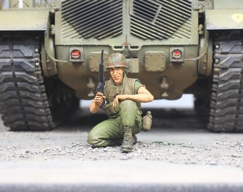 塗装済みフィギュア アメリカ海兵隊戦闘中、マウタン、フエ 1968 年