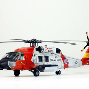 Handcrafted HH-60J US Coast Guard Helicopter Model (1:72 Scale)