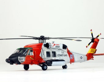 手作りHH-60Jアメリカ沿岸警備隊ヘリコプター模型（1:72スケール