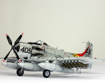 ProBuilt モデル アメリカ海軍 A-1H スカイレイダー ベトナム戦争 1:48 (プロのスキルによる組み立てと塗装)