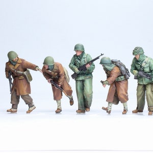 Painted Figure US Winter Soldiers (07 figures) European WW2 1:35 scale (Built and painted by Professional skills)