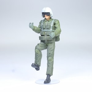 Handmade Painted USAF Fighter Pilot Figure: 1/32 Scale Resin Model
