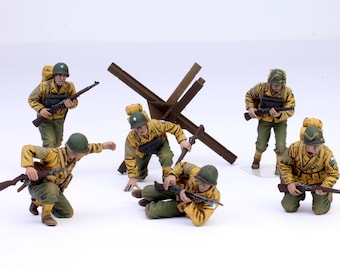 ProPainted 1/35 US Army 29th Infantry Div (06 Soldiers) Omaha Beach Normandy 1944