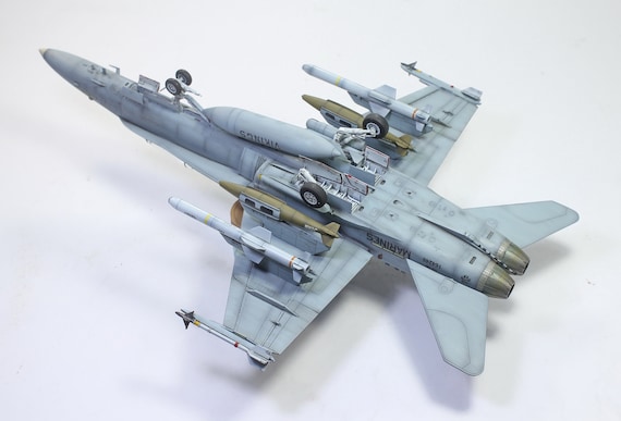 USMC F/A-18D ホーネット 1:48 (プロの職人による組み立てと塗装) を
