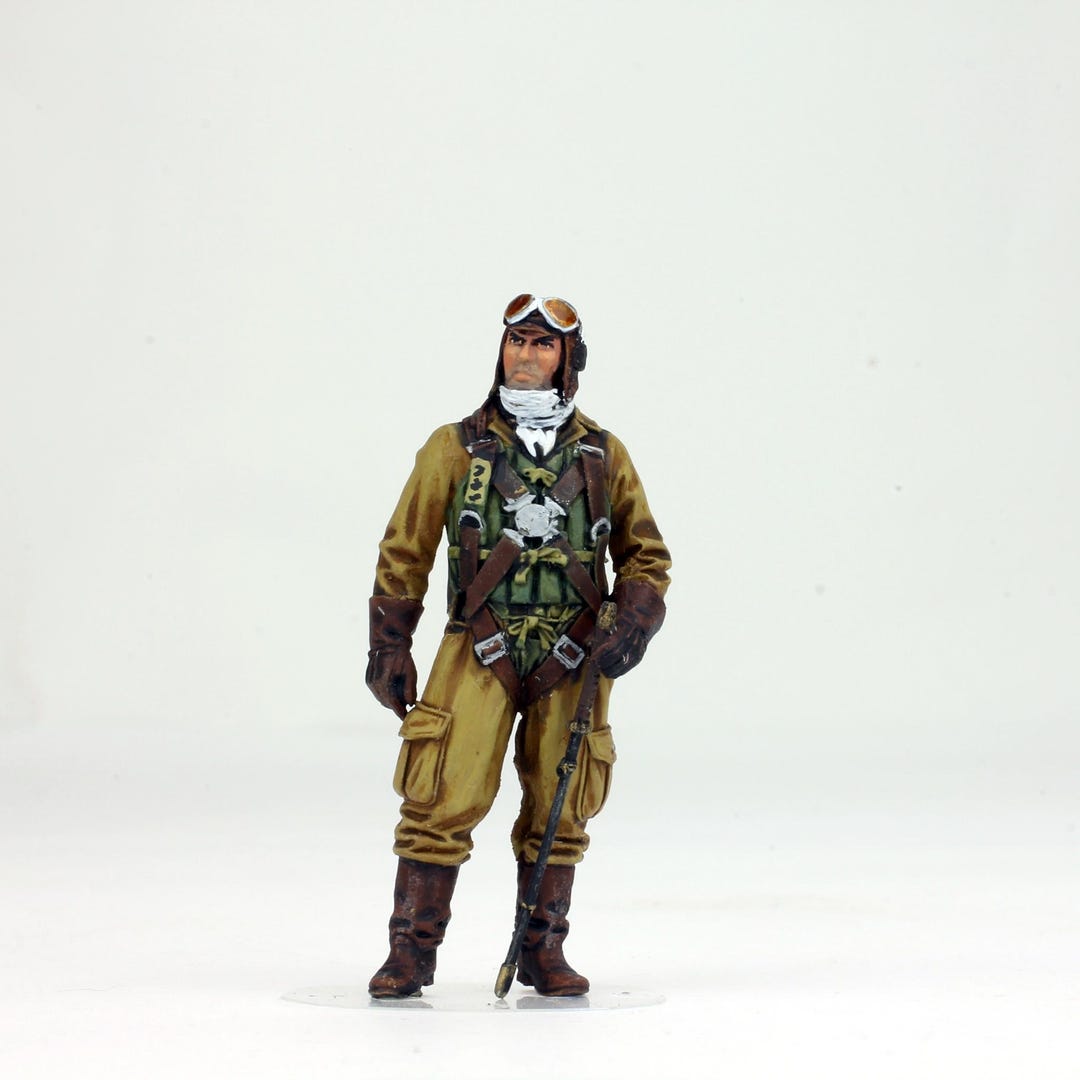 Figure In Resina 1:32 - Piloti Giapponesi (2 Uomini) - Kit Non Assemblato E Non Verniciato