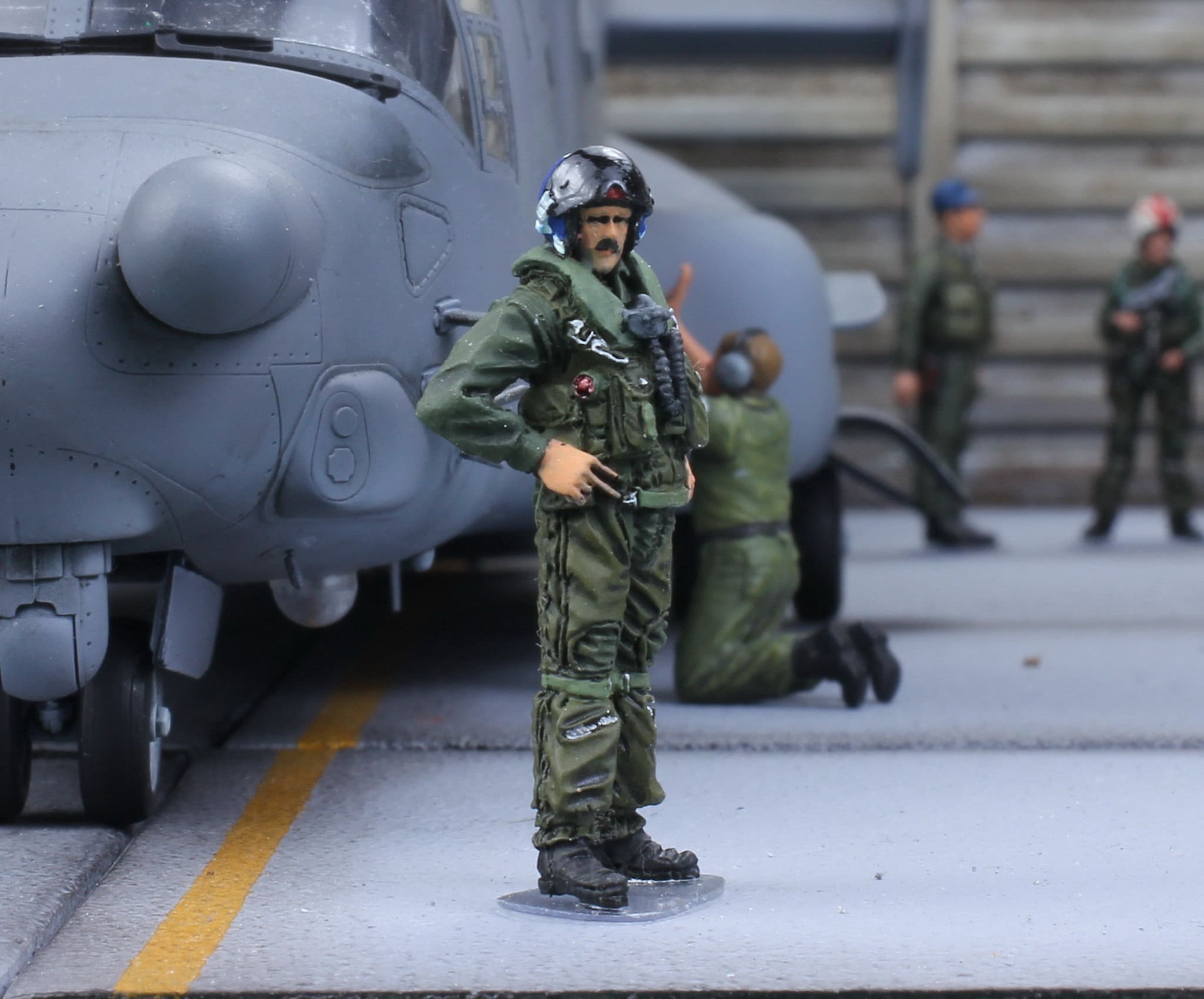 アメリカ海軍パイロットフィギュア 1/48スケール レジンモデルセット