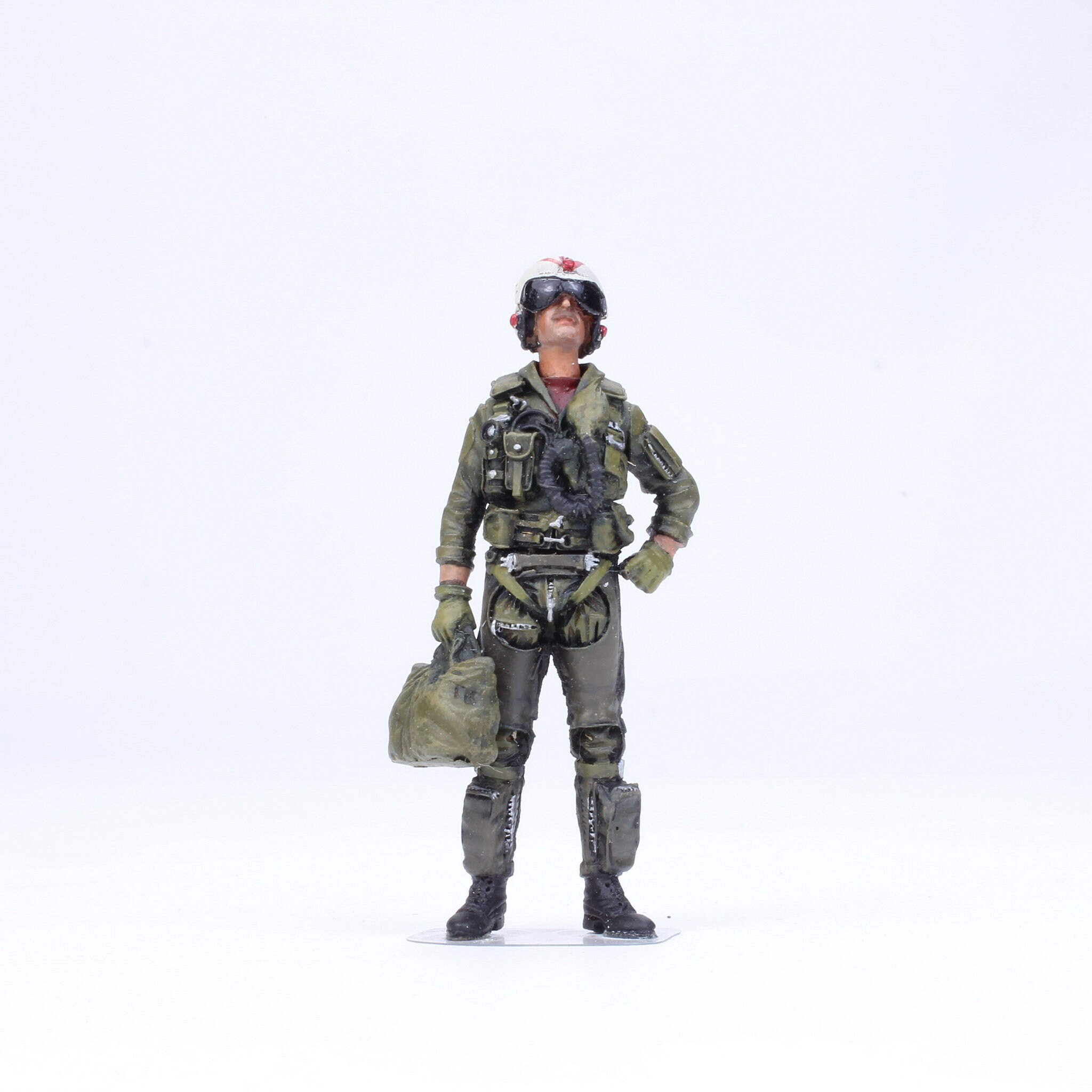 Painted Figure US Navy Fighter Pilot Vietnam War 1:32 Scale (built