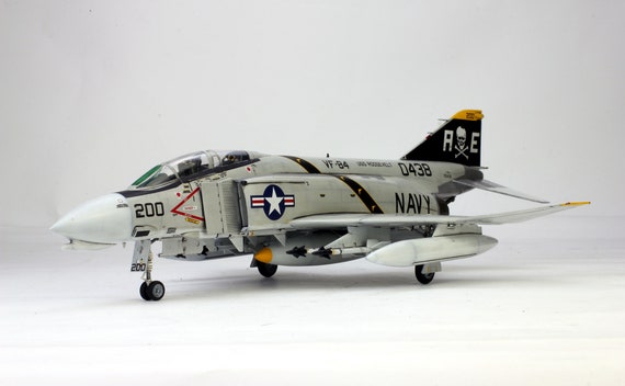 Handmade US Navy F-4J Phantom VF-84 Jolly Rogers 1:48 Model - Etsy