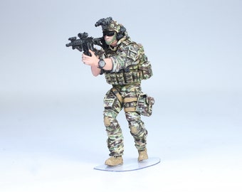 Handmade Painted US Navy Seal Figure: 1/35 Scale Multicam Uniform