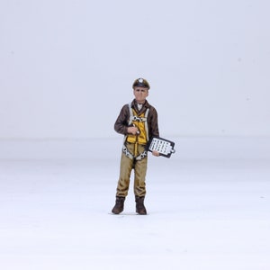 Painted figure USAAF Pilot WWII 1:48 (Built and painted by Professional skills)
