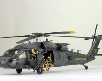 ハンドメイド 1:35 MH-60L ブラックホーク モデル（乗員付き） - Etsy 日本