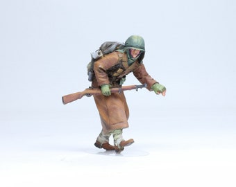 Buste Figurine Militaire 1:10 Seconde Guerre Mondiale - Résine à Peindre - Soldat WW2 Non Peint