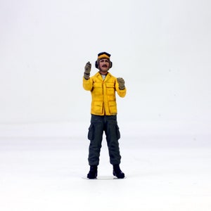 Painted US Navy Deck Crew Figure: 1/32 Scale Aircraft Carrier Diorama
