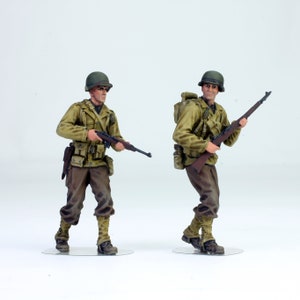 Painted Figures US Infantry in WW2 (02 figures) 1:35 scale (Built and painted by Professional skills)