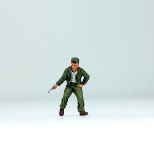 Painted figure USAAF Ground Crew WWII (Set 1) 1:48 (Built and painted by Professional skills)