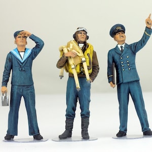 ProPainted WWII British Naval Pilot Figures: 1/32 Scale Diorama Set