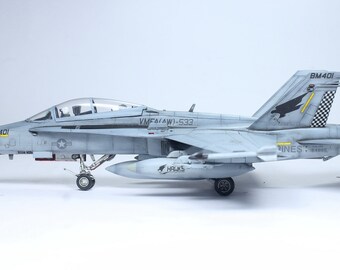 USMC F/A-18D ホーネット 1:72 組み立てモデル (プロの技能により