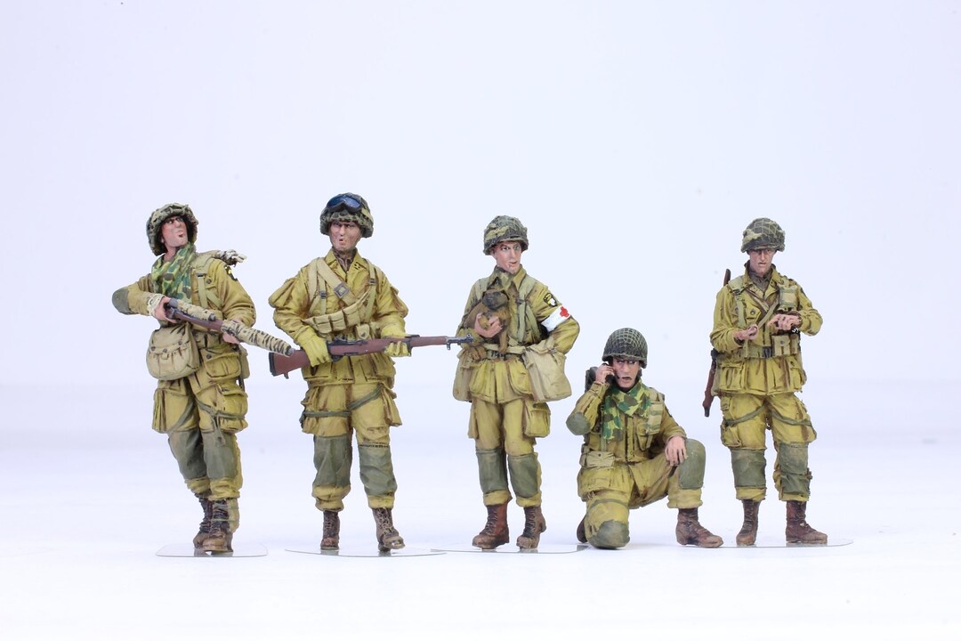 Painted Figures Set 1 US 101st Airborne Division, Normandy 1944