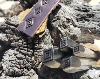 Wisdom Metal Stamp, Geometric Design for Concho Kits
