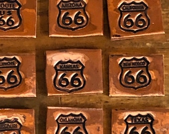 Route 66 Metal Stamp Set of 2
