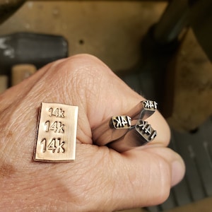 Markenzeichen Metallstempel-14k