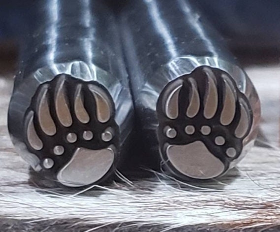 Grizzily Bear Paws Metal Stamps